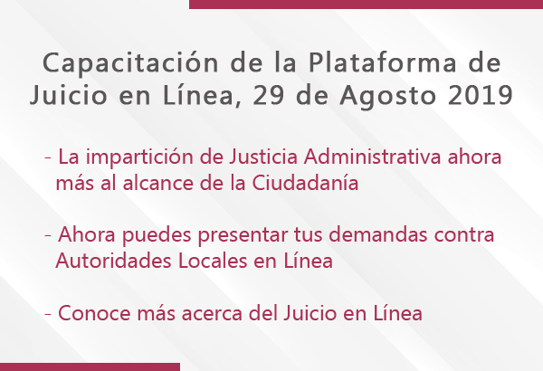 Capacitación de la Plataforma de Juicio en Línea