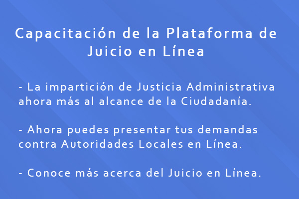 Capacitación de la Plataforma de Juicio en Línea