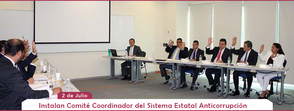 Instalan Comité Coordinador del Sistema Estatal Anticorrupción